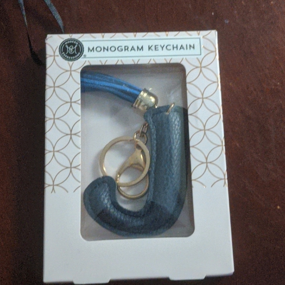 Letter J Monogram Keychain
